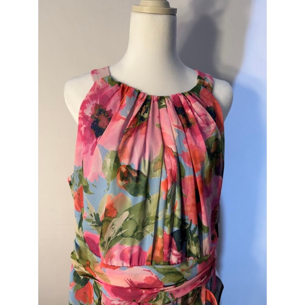 XSCAPE Plus Size Ruffled Off-The-Shou Pine 14W - Picture 4 of 5